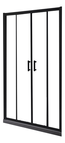Mampara De Baño Línea Castle Corrediza 1800mm X 1900mm Negro 0