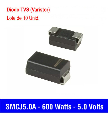 Pack X10 Diodo Transil Protector Varistor Smbj5.0a 5.0v 600w 1