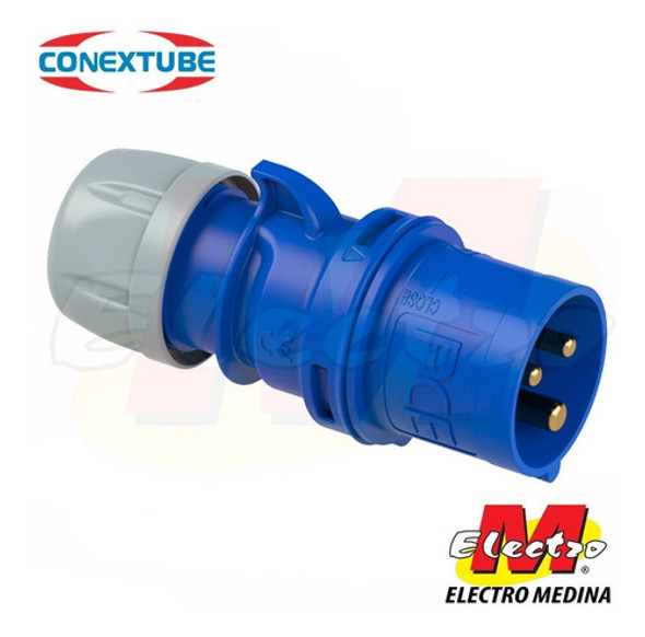 Ficha Macho 2p + T 32a Ip44 Conextube By Pce Electro Medina 0