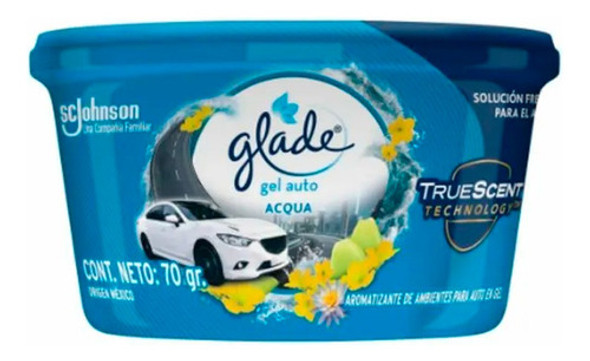 Glade Mini Gel Auto Acqua Aromatizante Ambiente 70gr 0 Glade Mini Gel Auto Acqua Aromatizante Ambiente 70gr 0