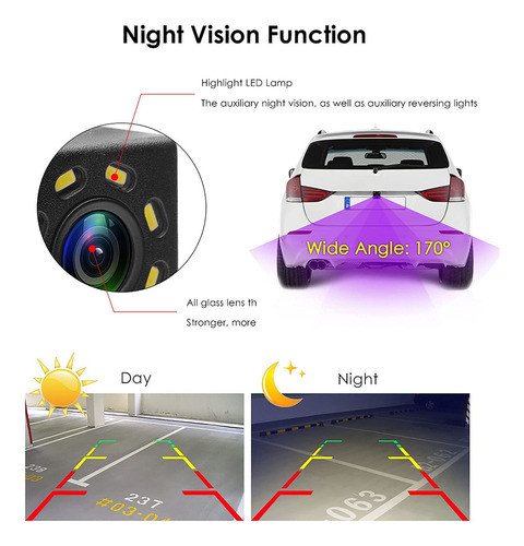Camara De Respaldo Para Automovil, Camara De Retroceso Hd De 1