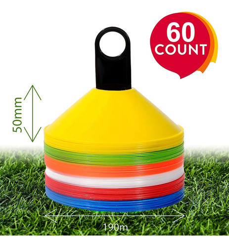 Wrzbest - Juego De 60 Marcadores De Entrenamiento Con Conos. 1