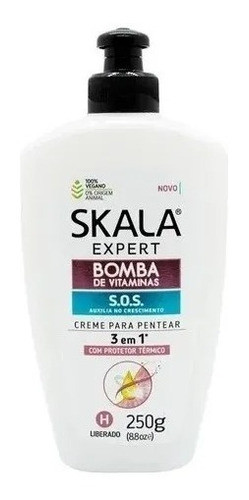 Crema Peinar Bomba Vitaminas Protector Termico Vegano Skala 0