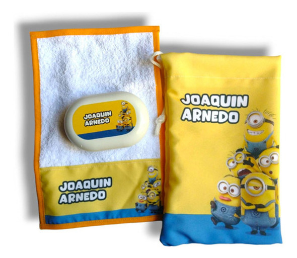 Set Higiene Primaria Jabonera Bolsita Toalla Nene/nena 1