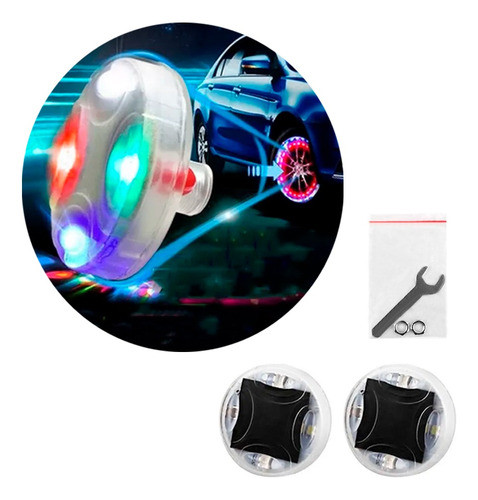 Luces Led X2 Para Rueda De Auto Focos Coche Solares 550204 0