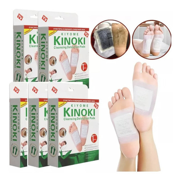 50 Adesivos Detox Para Los Pies Kinoki Eliminador De Toxinas 0