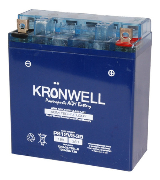 Bateria Kronwell Gel Yb5l-b / 12n5-3b Motomel S2 150 0