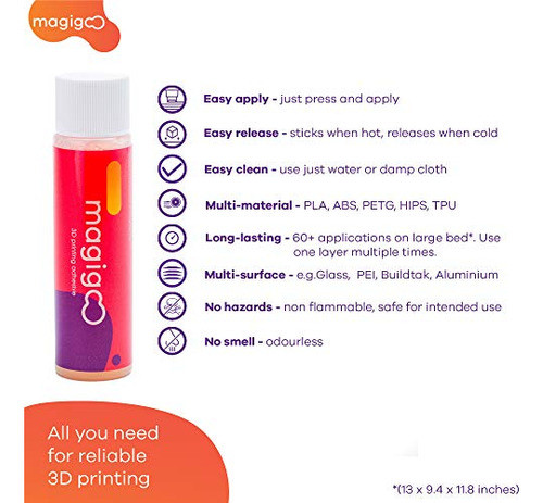Magigoo Mo2016 Pegamento Adhesivo Para Impresora 3d Todo En 1