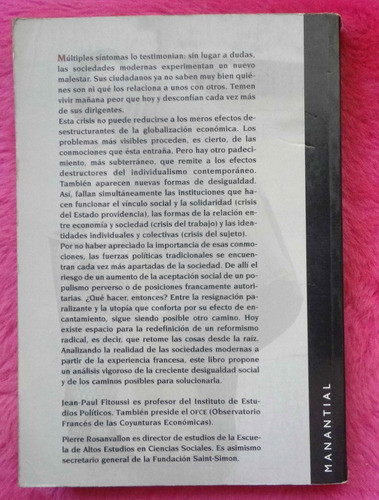 La Nueva Era De Las Desigualdades De Jean Paul Fitoussi Y Pi 1