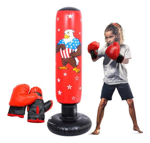 Saco De Boxeo Para Niños De 47 Pulgadas Con 0