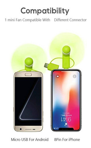Mini Ventilador Portatil Celular iPhone Samsung Motorola LG 1