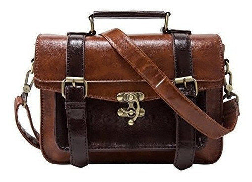 Ecosusi Moda Niñas Bolso Satchel De Cuero De Imitacion Pequ 0