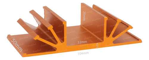 5 Disipadores Zd28 X 50mm R.t. 2.9º C/w (104x25.4x50mm) 0