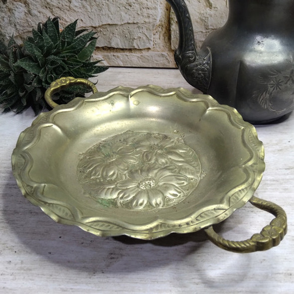 Antigua Bandeja Frutera Plateada 0