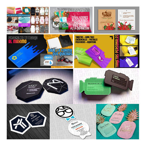 100 Tarjetas Personalizadas Premium Color 300g 9x5 Doble Faz 1