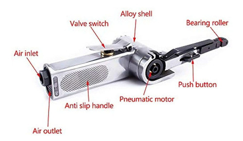 Lijadora De Banda Neumatica De 3/8  X 13  Con 6 Bandas (# 6 1