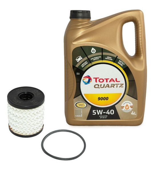 Filtro Aceite Original + Aceite Total 9000 Peugeot 207 Nafta 0