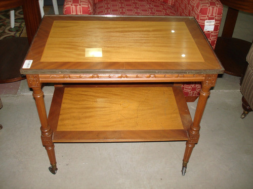 Mesa Auxiliar Ingles Mesa Bar Rodante Dos Planos Cod: 61102 0