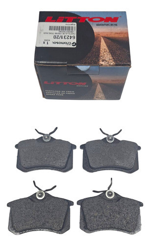 Juego 4 Pastillas De Freno Litton Volkswagen Golf Vento Tras 1