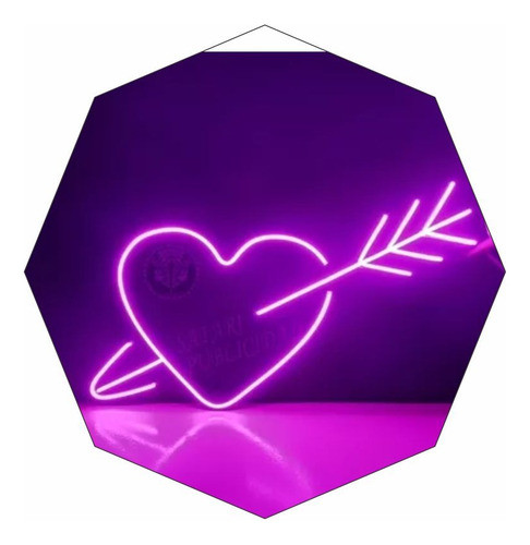 Cartel Corazón Flecha En Neón Led / Deco / Figuras/ Luminoso 0
