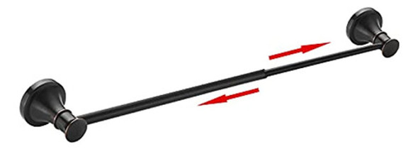 Besy Barra De Toalla Individual Ajustable De 16,5 A 28,7 Pul 0