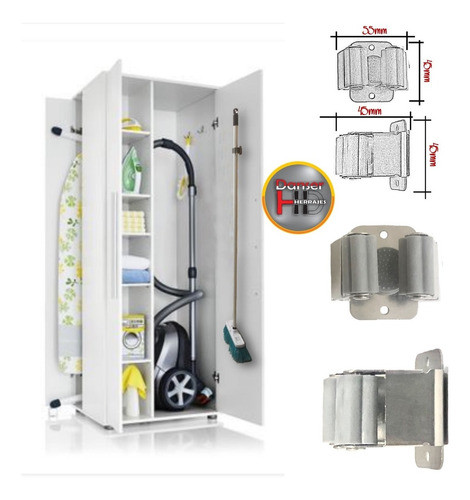 Organizador Soporte Simple Porta Escoba Atornillar Reforzado 1