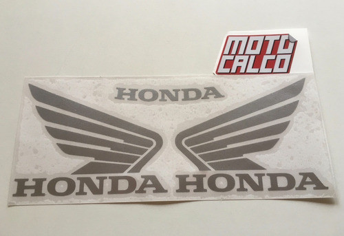 Kit Calcos Ala Honda Cg150 / Cb1 - Material 3m Gris Plateado 1