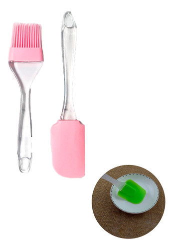 Kit Reposteria Molde Muñequitos Silicona + Espatula +pincel 1