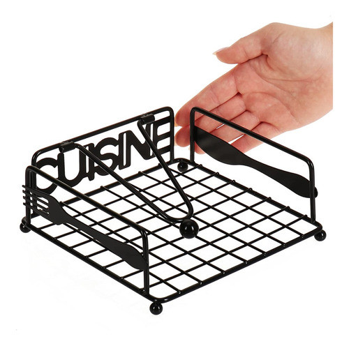 Servilletero Comedor Metal Cocina Bazar Mesa Cuadrado Trendy 1