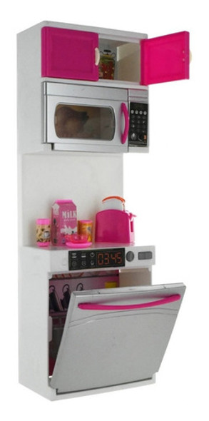 Mueble Cocina Accesorios Muñeca Juguete 31x10 Luz Y Sonido 1