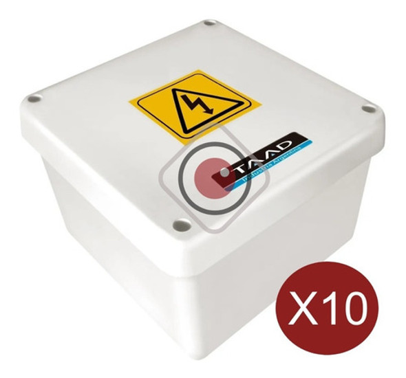 Pack X10 Caja Estanca Pase Pvc Balun Cctv Empalme 90x90x75mm 1