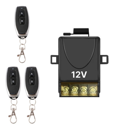 Receptor 1 Rele 12v 30a 3 Remotos, Motor Corte Led Reflector 0