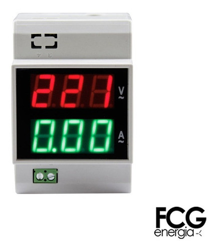 Voltimetro Amperimetro Riel Din - Tableros - Instalador - L 1