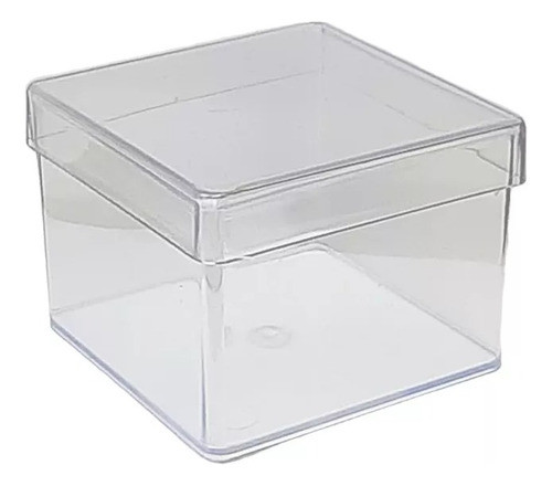 Caja Acrílico Transparente X 10 Souvenir Cookies 8,8x8,8x5 0