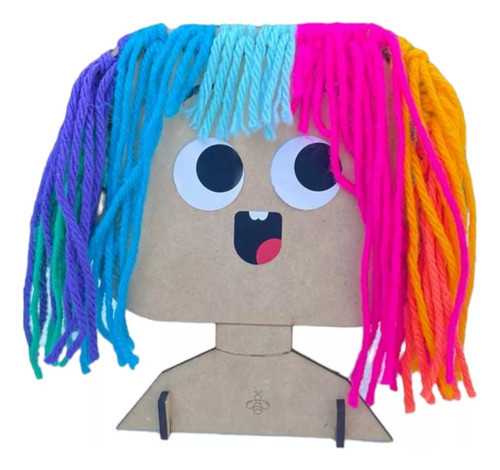 Cabecitas X 3  Infantil Bordar Y Peinar Juego Didáctico 0