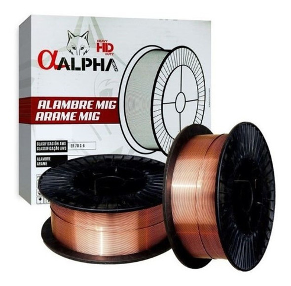 Alambre Mig C/gas Alpha Pro 0,8mm Er70s-6 Bobina 15kg -ynter 0