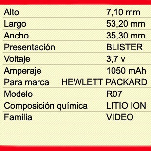 Bateria P/ Hp T200 R507 R607 R707 R717 R725 R727 R817 V5040 1