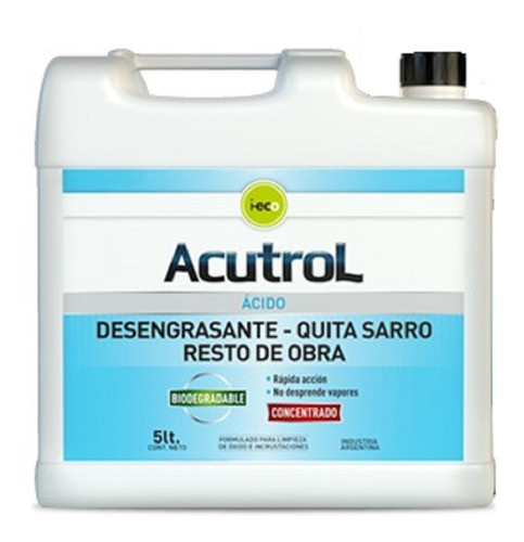 Acutrol Acido Muria Biodegradable 5 Lt Desengrasante Pmiguel 0