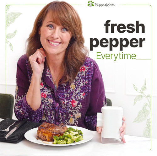 Molino De Pimienta Pepperamate 723, Blanco Gran Capacidad 1