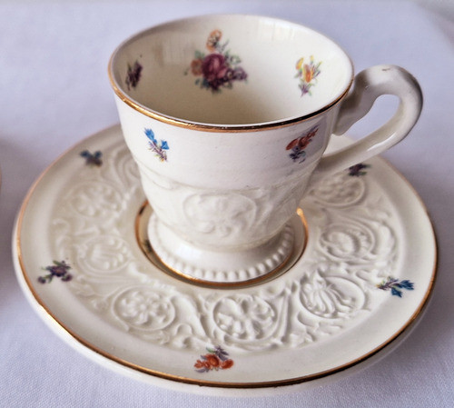 Dúo, Taza Y Plato De Café Loza Inglesa Wedgwood Patrician 1