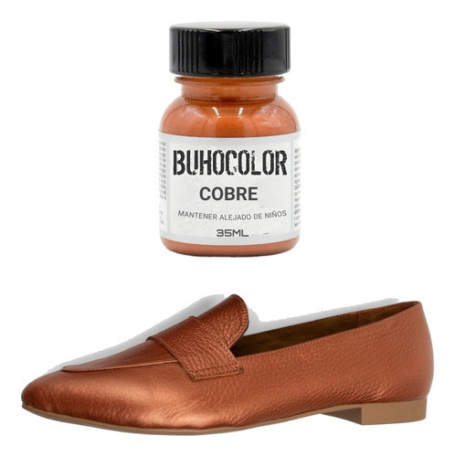Pintura Cobre Metalizado Para Cuero / Tela 35ml + Aplicador 0