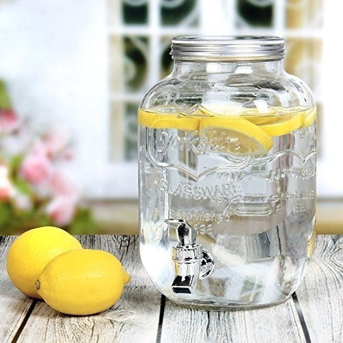 Dispensador De Bebidas De Vidrio Estilo Est3071 Con Espita L 1