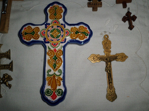 Lote De Cruces Bronce Denarios Cruz Madera Artesanal Otros 1