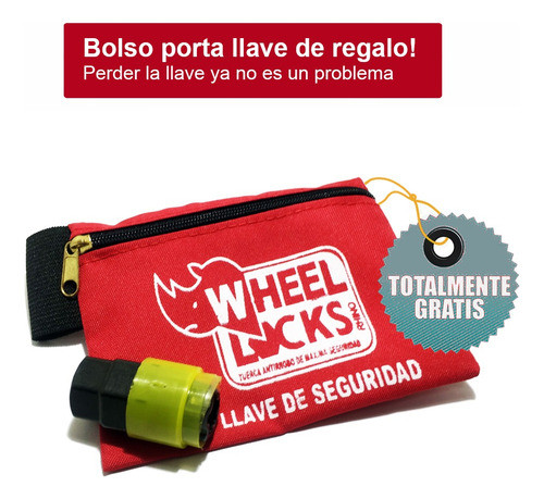 Tuercas Antirrobo Rhino Giratoria Vw New Beattle, Fox, Suran 1