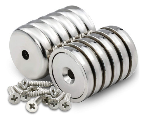 Imanes Redondos De Neodimio - Hogar Y Trabajo, Pack 12u. 0