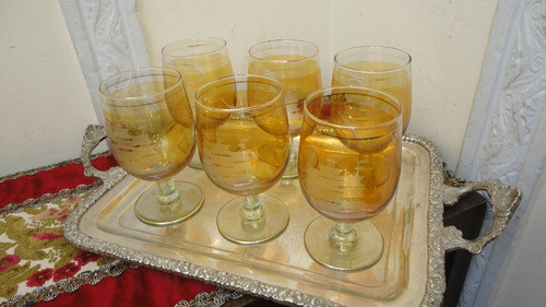 Raras Copas Antiguas De Vino O Agua Tallado Navio Vealas 1