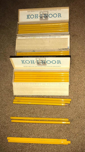 Lote En3 Cajas 23 Lápices Antiguos Varios Koh-i-noor Grafito 1