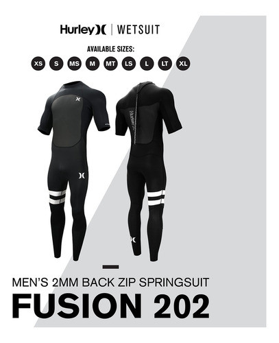 Hurley Fusion - Traje De Neopreno Para Hombre Con Cremaller. 1