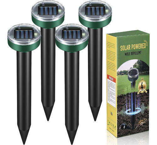4 Estacas Solar Repelente Ultrasonico Mosquitos Moscas Ratas 0