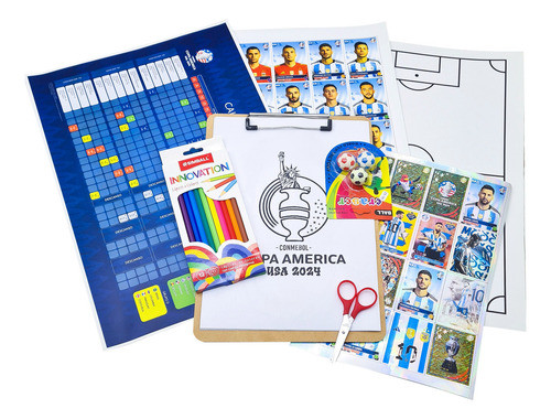 Combo Kit Set De Arte Infantil Copa América Argentina 0